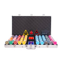 lazar suits 750 poker set, colorful poker chips, Poker cards, Dealer button and Poker case