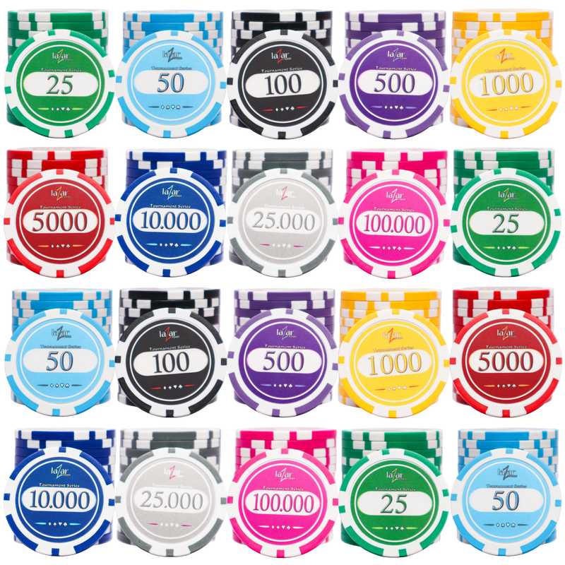 Jetons de Poker Lazar Tournoi 300 pcs