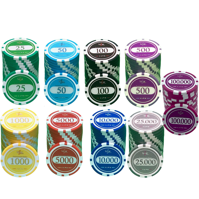 Poker Chips Set Lazar Tournament 1000