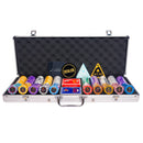 lion poker room 500 poker set, colorful poker chips, Poker cards, Dealer button and Poker case