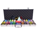 majestic 500 poker set, colorful poker chips, Poker cards, Dealer button and Poker case
