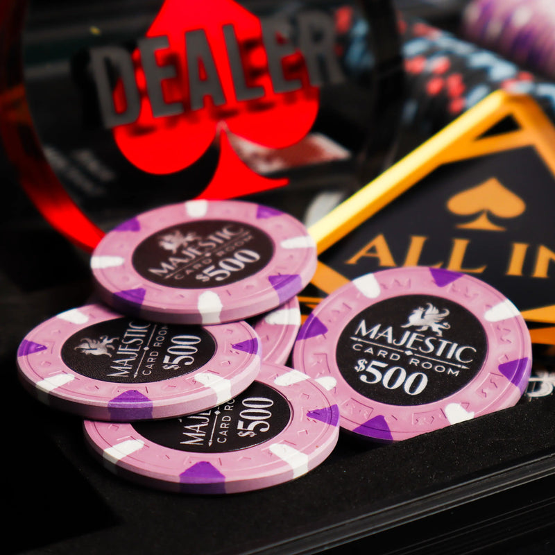 majetic poker chips imagery