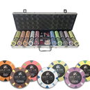 preview majestic pokerset 500, overview of our colorful poker chips, poker cards and a dealer button