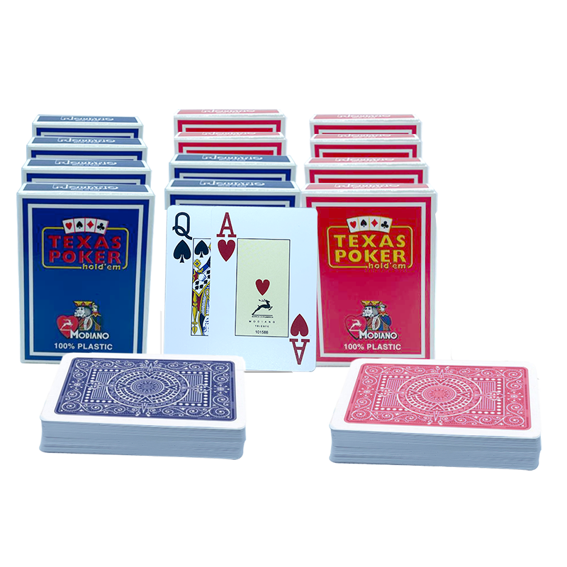 Modiano Poker Playing Cards Plastic 2 Index 12pcs