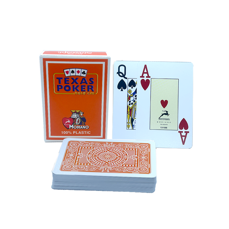 Modiano Poker Playing Cards Plastic Orange 2 Index