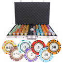 monte carlo cash game 1000 poker set, colorful poker chips, poker cards, dealer button and poker case