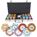 monte carlo cash game 300 poker set, colorful poker chips, poker cards, dealer button and poker case