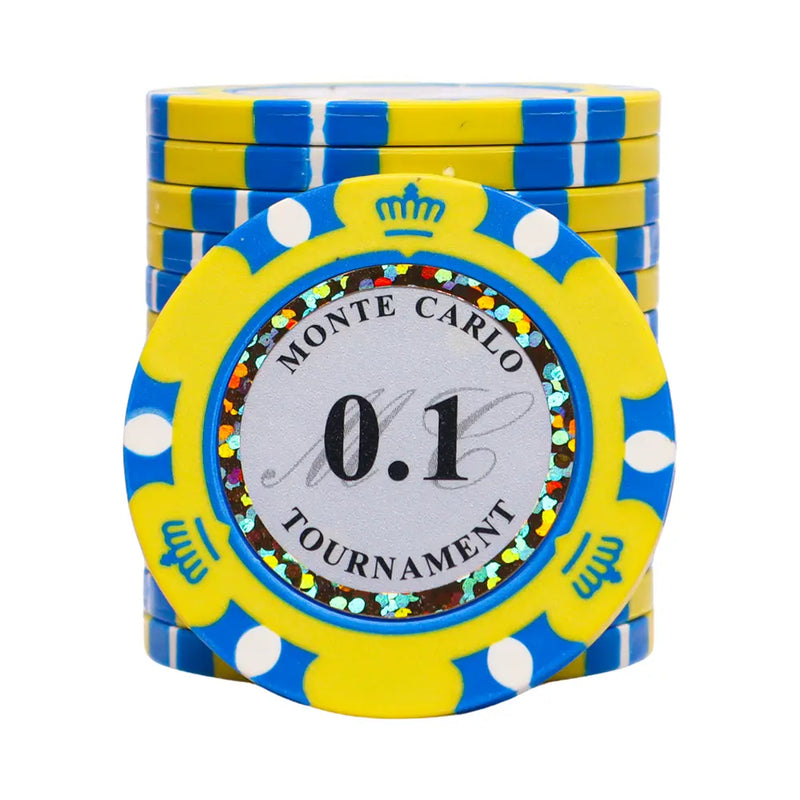 monte carlo poker chip 0.1 yellow blue