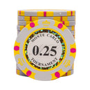 monte carlo poker chip 0.25 bright yellow white