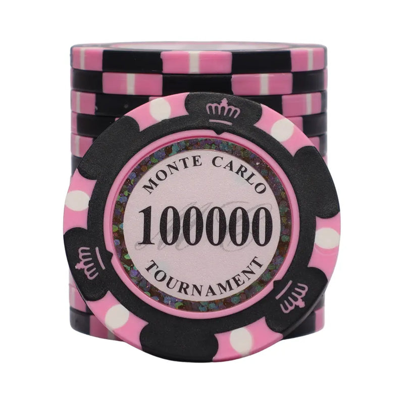 monte carlo poker chip 100000 pink black