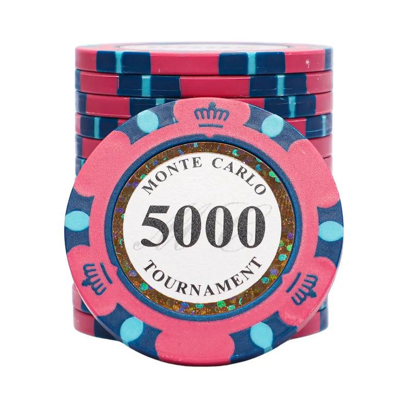 monte carlo poker chip 5000 pink purple 