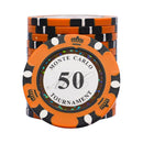 monte carlo poker chip 50 orange black