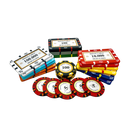 monte carlo poker plaques high stakes and chips tournament, colorful stack overview