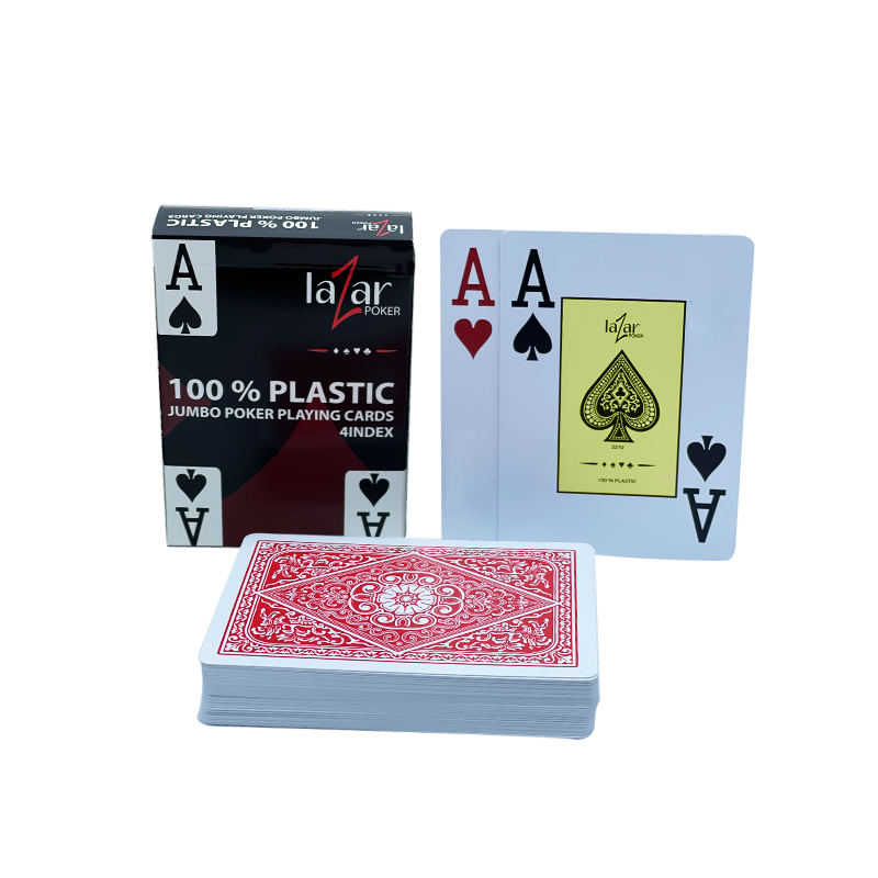 Poker Cards Lazar 1070 Plastic Red - 2 Index