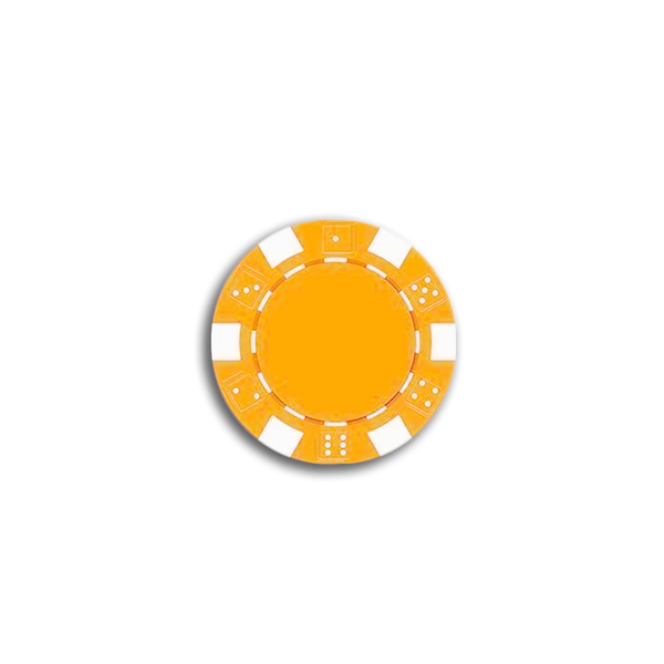 The Dice Poker Chip Orange