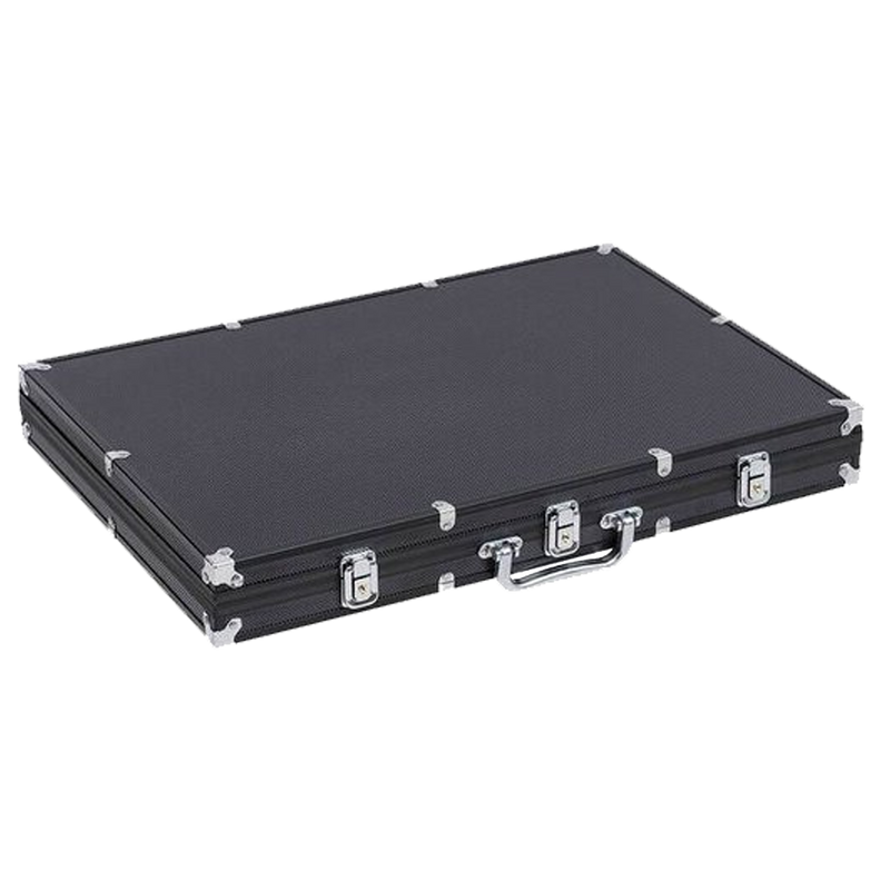 alluminium poker koffer black 1.000 dicht