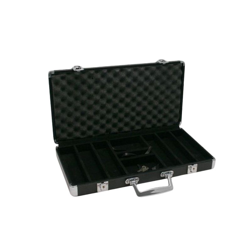 alluminium poker koffer case black 300 open 