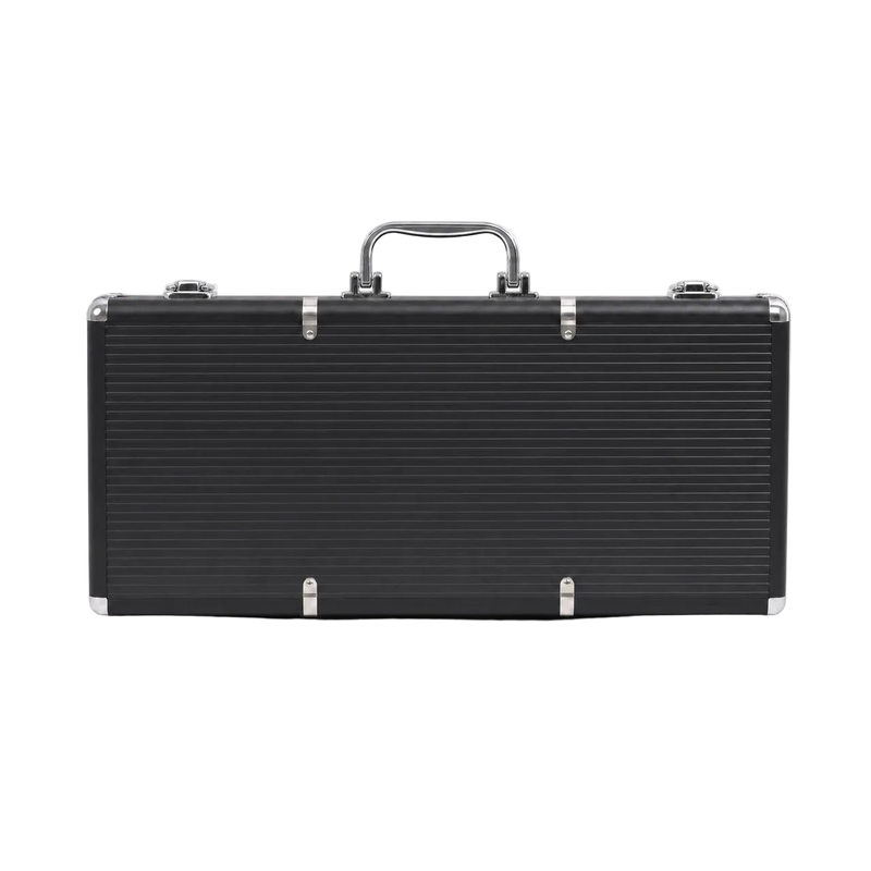 Poker Case Aluminium Black 750 - front view