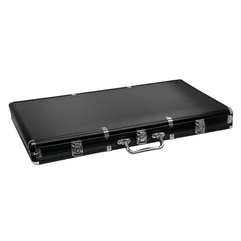 alluminium poker case black 750 closed
