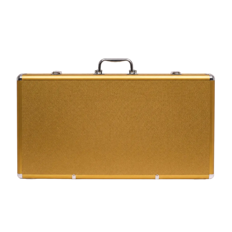 Poker Case Aluminium Gold 1000 - front view