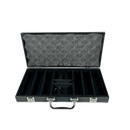 Poker Case Black Leather 300 - open