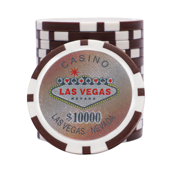 vegas nevada 10000 brown poker chip