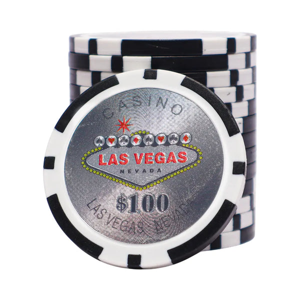 vegas nevada 100 black poker chip