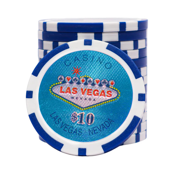 vegas nevada 10 blue poker chip