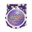vegas nevada 500 purple poker chip