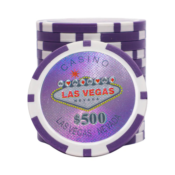 vegas nevada 500 purple poker chip