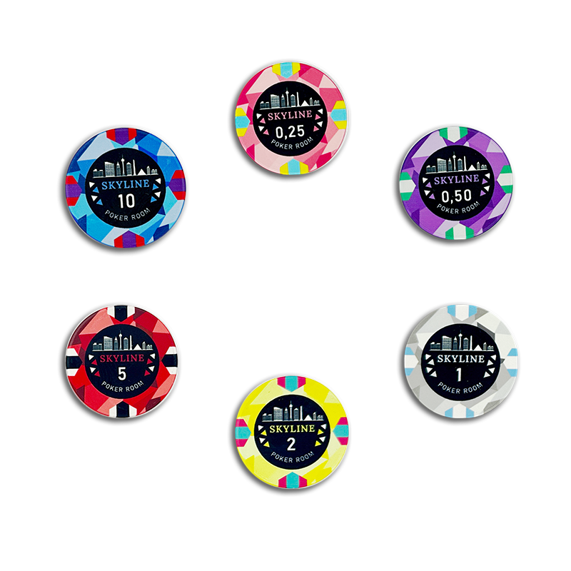 Poker Chips Set Skyline Cash Game 1000