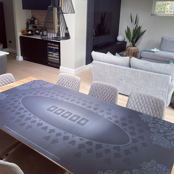 Pokermat Deluxe Zwart 220x100