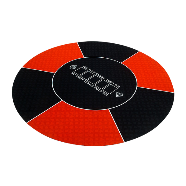 Poker Mat Texas Round Red 120