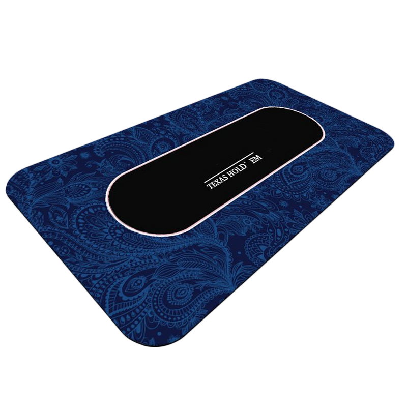 Poker mat blue black texas hold'em