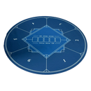 Poker Mat Round PRO Blue 120