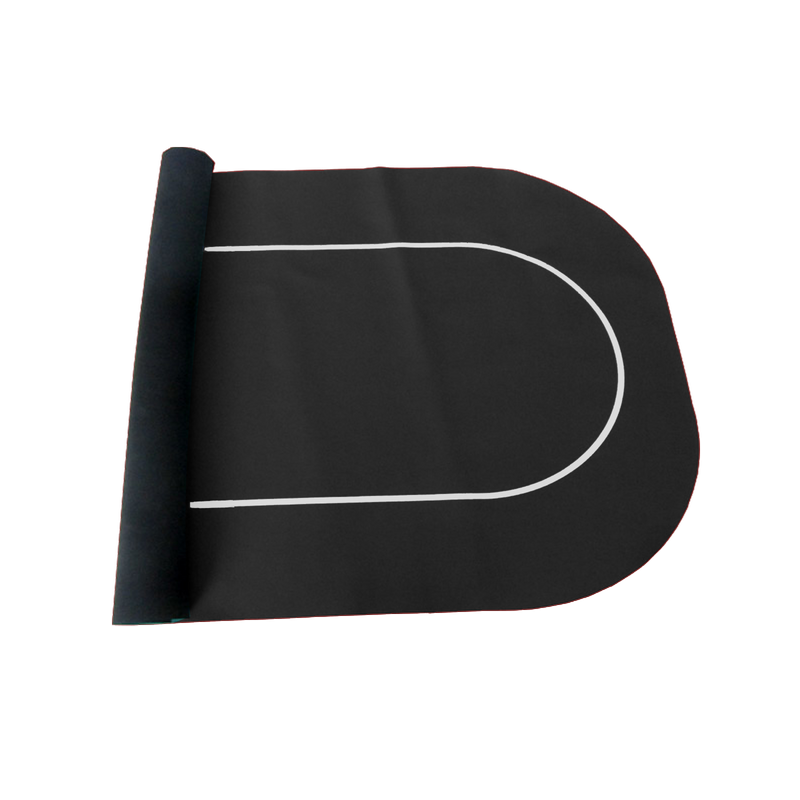 standard poker mat 180 centimeter table rubber black fold