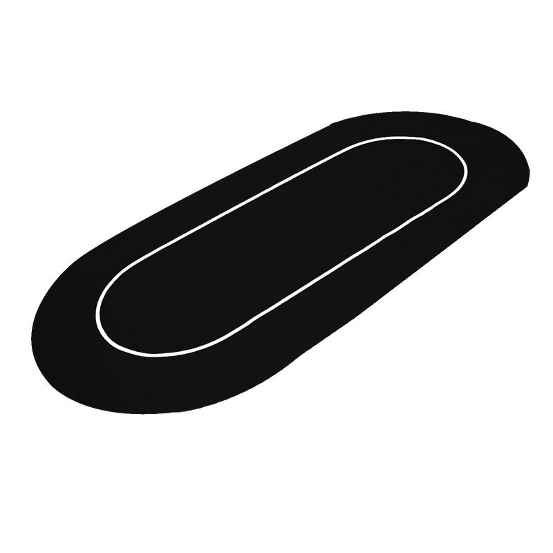 standard poker mat 180 centimeter rubber black