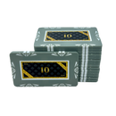 poker plaque clay composite stack 10 grey