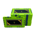 poker plaque clay composite sack 5 lime green
