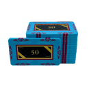 poker plaque clay composite stack 50 blue