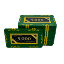 poker plaque clay composite stack 5.000 green