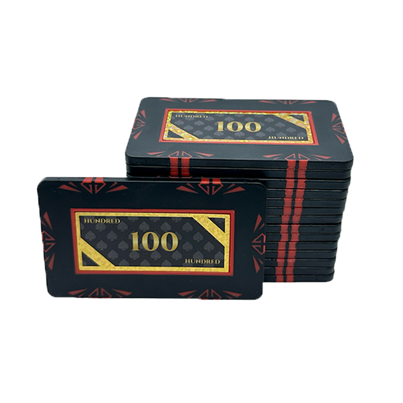 poker plaque clay composite stack 100 black