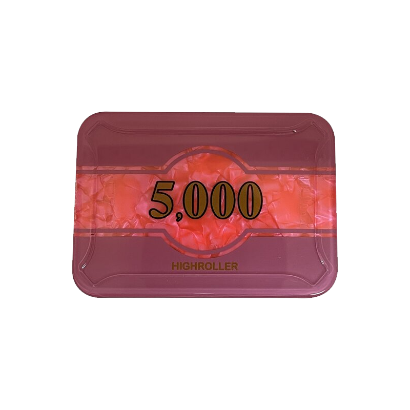 plaque highroller 5.000 purple pink