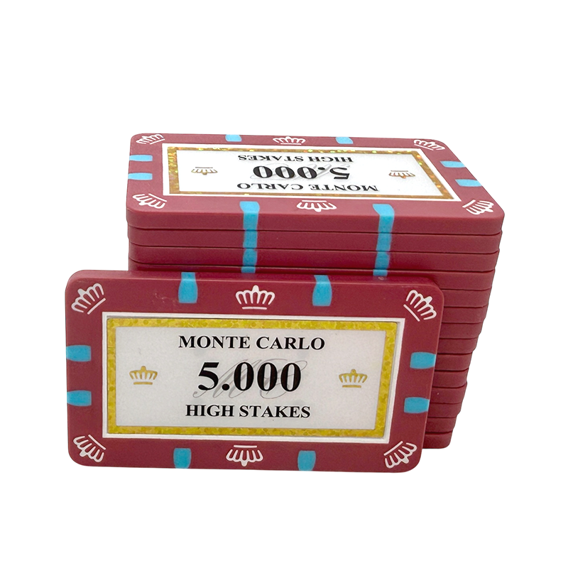 monte carlo poker plaque stack 5.000 high stake