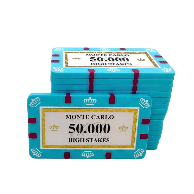 monte carlo poker plaque stack 50.000 high stakes