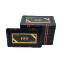 Poker Plaques Set Diamond 100 pcs - stacks of poker chips