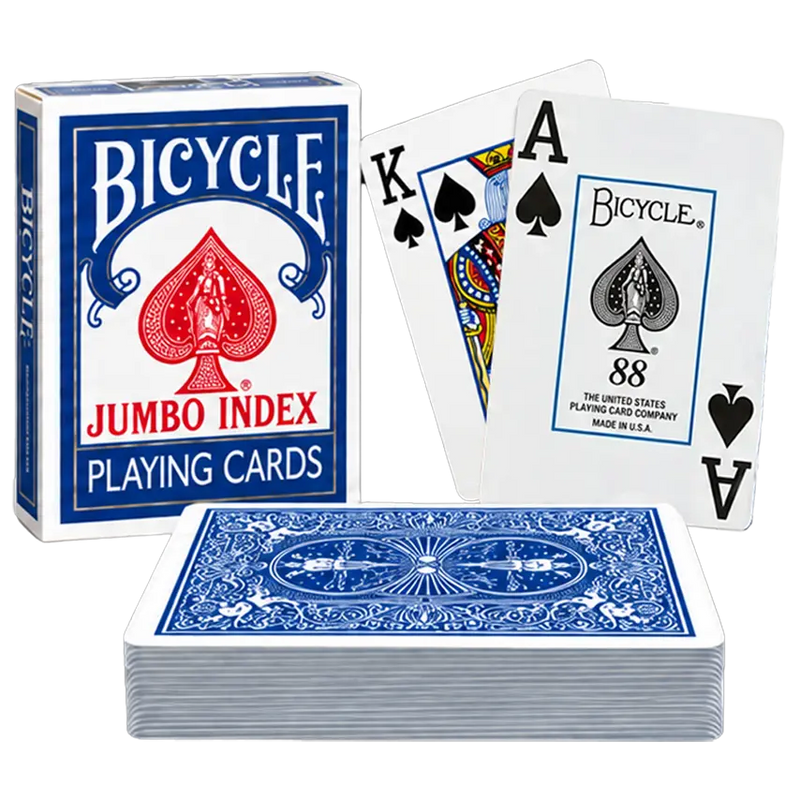 Poker Playing Cards Bicycle Jumbo Blue 2 Index