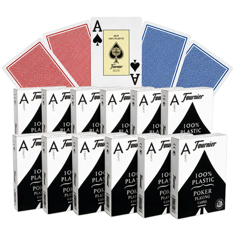 Poker Playing Cards Fournier 2800 Plastic 2 Index 12pcs