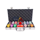 ceramic crown 300 poker set, colorful poker chips, poker cards, dealer button and poker case