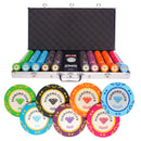 diamond club 750 poker set tournament, poker chips, poker cards, dealer button and poker case